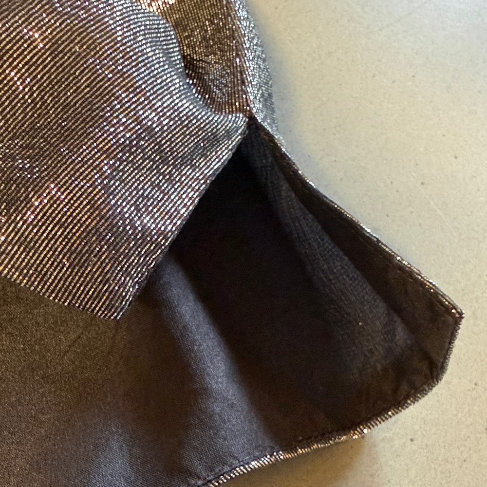 Ilana Kohn Silk cropped Metallic Scoop Tank - Picture 7 of 7